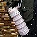 YEEONE Collapsible Water Bottle Food-Grade Silicone, Leak Proof Portable Travel &Sports Water Bottle (Pink)