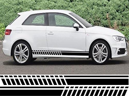 Neographic AUDI A3 SIDE STICKER GRAPHIC DECAL STRIPES GECKO QUATTRO (Carbon Fibre)
