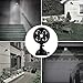Woenergy Outdoor Motion Light, Motion Sensor Spotlight Wireless Battery Operated Weatherproof Wall Light,Lighting for Patio Garden Garage Pathway-8W 600 Lumens 4LED Security Lights (Black，2Pack)