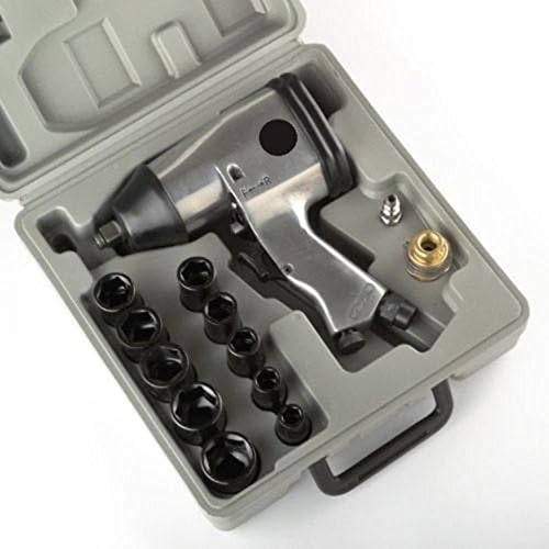 Socket Wrenches 17pc 1/2" Air Impact Wrench Gun Kit w/ Sockets and Case METRIC NEWING!