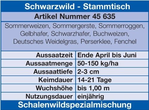 Kiepenkerl 690585 Schwarzwild-Stammtisch (Wildackersamen) – Bild 3