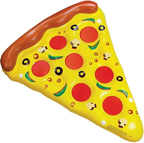 Yhsatpow Giant Inflatable Pizza Pool Float Lounger With Connectors 6 x 5 Feet