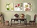 Kitchen Canvas Art Fruits Flowers Canvas Prints Wall Art Decor Framed Ready to Hang - 3 Panels Modern Artwork Painting Contemporary Pictures for Dining Home Decoration