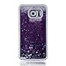 Galaxy S6 Case, Liujie Cute Funny Glitter Quicksand Dynamic Transparent 3D Flowing Star Hard PC Protection Phone Case for Samsung Galaxy S6 (purple)