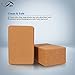 JBM 2 Pack Yoga Blocks with Strap Cork Yoga Block Workout Brick, Heavy-duty Cork Block to Support and Deepen Poses