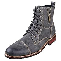 Ferro Aldo MFA-808561 Grey Mens Lace up Military Combat Work Desert Ankle Boot Size 9