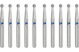 TINSAY Diamond Burs FG Round Diamond Drill Burs 100pcs (BR-41-10 Pack)