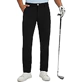M MAELREG Golf Pants Men Classic Fit 30"/32"/34" Lightweight 5 Pockets Casual Trousers Moisture Wicking Mens Dress Pants