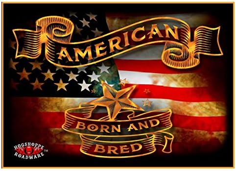 AMERICAN BORN AND BRED MOTORCYCLE FLAG (6 X 9")