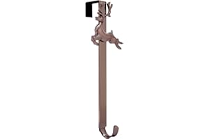 Haute Decor Adapt Adjustable Length Wreath Hanger with Removable Icon (Oil-Rubbed Bronze - Reindeer)