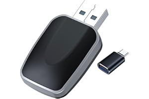 Mini Wireless Carplay Adapter for iPhone - Carplay Wireless Adapter Car Play Bluetooth, CarPlay Dongle Stick for Apple Wired 