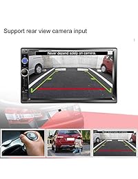 regetek 7" doble DIN visualización táctil en Dash Bluetooth estéreo del coche MP3 Reproductor de audio 1080P Video FM Radio TF USB AUX In cámara de visión trasera + Remote Control