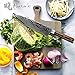 MYVIT Chef Knife Pro Kitchen Knives 8 inch Japanese Chefs Knife Cooking Sushi Professional for Vegetables Meat Chopping [Knife Sharpener Knife Sheath]