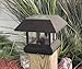 Sterno Home GL23124 GL23124BK Paradise Plastic Solar Post Light with White LED and Clear Lens, Black