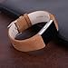 bayite Leather Bands Compatible with Fitbit Charge 2, Replacement Accessories Straps Women Men, Suede Brown