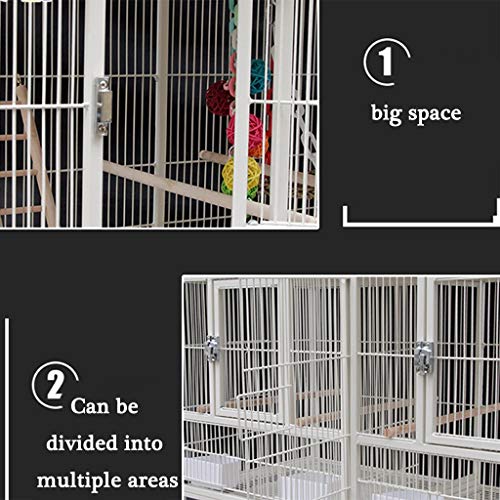 YUESFZ Einlagen für Vogelkäfige Große Voliere Im Freien Mit Rädern, Große Taubenkäfige, Langlebiger Papageienkäfig Aus… – Bild 4