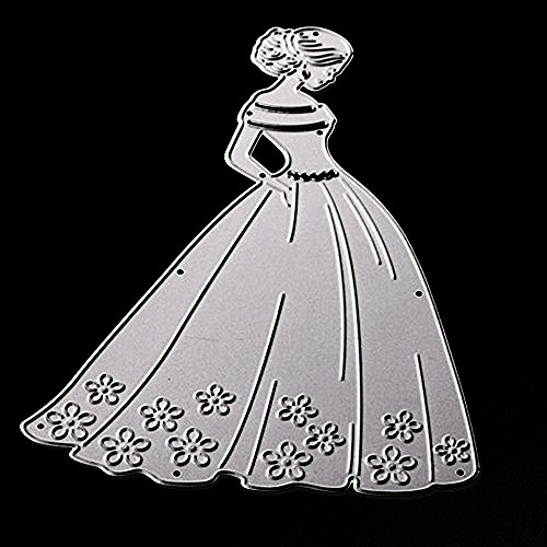 Mikey Store Metal Cutting Dies Stencil DIY Bride Shape Scrapbooking Embossing Album Paper Craft (Bride)
