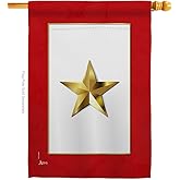 Gold Star Indoor Decor Banner Room Wall Art Patio Porch Lawn Garden Flag Outdoor Decorations Tapestry Yard Signs Armed Forces Official US Military Memorabilia Memorial Day Gift Made in USA