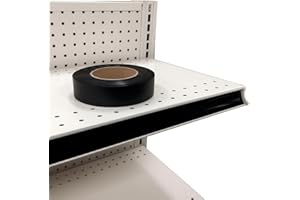 STORE FIXTURES DIRECT Decorative Gondola Shelving Vinyl Insert for Ticket Channel 130 FT. x 1.25 in. - Black