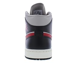 NIKE Jordan 1 Mid Women Black/Gym Red-College Grey