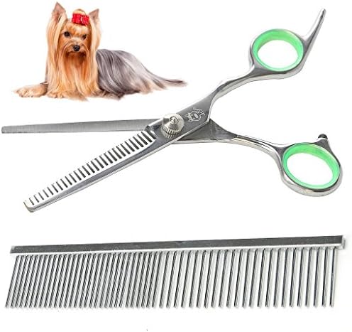 Dog Thinning Shears，LovinPet 28 Tooth 16.5cm dog thinning scissors with Grooming Comb Round Tip Top for Dogs and Cats