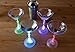 Lily's Home LED Light Up Flashing Plastic Martini Cocktail Glasses, Color Changing with 7 Different Colors and Rainbow Mode, Essential For Parties (6 oz. Each, Set of 4)