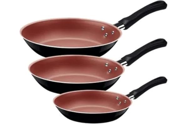 Tramontina JOGO FRIGIDEIRAS 3PCS CARIBE PRETO - SORTIDOS DE ALUMINIO COM REV ANTIADERENTE E POLIESTER