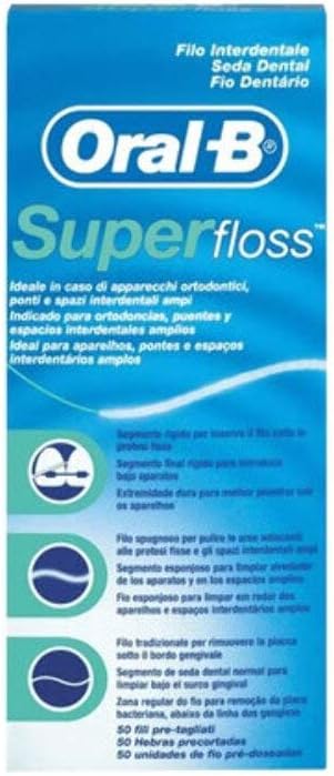 Oral-B Super Floss Strands 50m 96172 For Braces Bridges 50 Strands