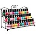 MyGift Black Metal Heart 3-Tier Step-Risers Nail Polish Rack/Table Top Organizer Display