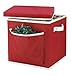 Whitmor Holiday Ornament Storage Cube with 64 Individual Compartments - Durable Non-Woven Polypropylene Fabric - Clear Front Window - Removable Top and Convenient Handle – Xmas Ornaments Organizer
