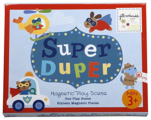 C.R. Gibson Magnetic Play Scene, By Jill Mcdonald, 16 Magnetic Play Pieces, Arrange Pieces On Backdrop Inside The Lid For Hours Of Fun, Ages 3+ -Super Duper