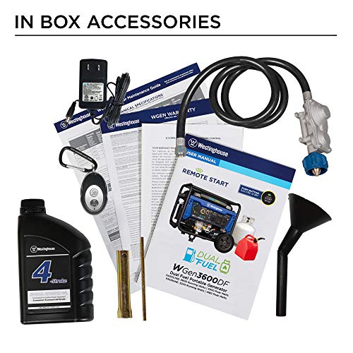 Westinghouse WGen3600DF Dual Fuel (Gas and Propane) Electric Start