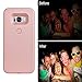 AUYOUWEI Galaxy S8 Plus Case, LED Illuminated Selfie Light Case Cover [Rechargeable] Light Up Luminous Selfie Flashlight Cell Phone Case for Samsung S8+/ Plus (Rose Gold)