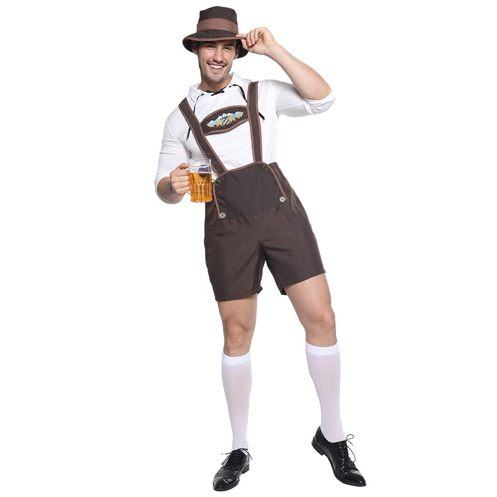 EraSpooky Men's German Bavarian Oktoberfest Costume Fancy Dress Cosplay Party Funny Outfit for Adult Men