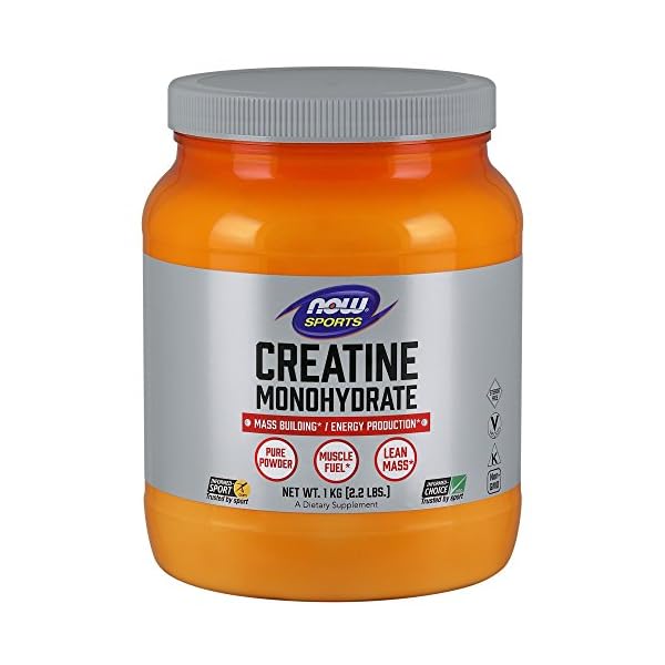 NOW Sports Nutrition, Creatine Monohydrate Powder, Mass Building*/Energy Production*, 2.2-Pound