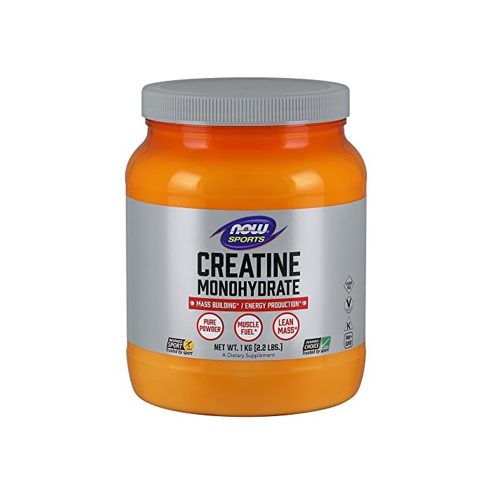 NOW Sports Nutrition, Creatine Monohydrate Powder, Mass Building*/Energy Production*, 2.2-Pound