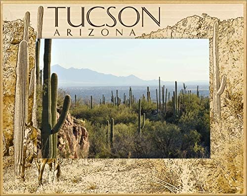 Tucson Arizona Laser Engraved Wood Picture Frame (5 x 7)