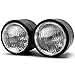 Krator Black Twin Headlight Motorcycle Double Dual Lamp Street Fighter Naked Dominator