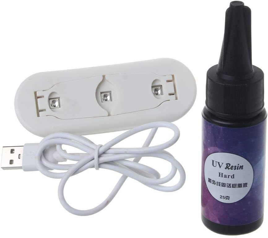 oukerst 25 g LED UV Resin & 6 W UV LED Lamp Dryer Kit Resin Mold Hard For Jewelry Making