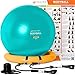 MANTRA SPORTS Heavy-Duty Exercise Ball Chair for Office Desk, Yoga Ball Chair Stability Ball with Base for Home Gym, Active Sitting Workout Ball Seat for Balance, Fitness, Birthing, Pregnancy & Labor
