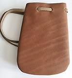 Leather Drawstring Pouch/Coin Bag-Medieval Reenactment Pouch-SM Med. BR