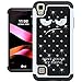 LG Tribute HD Case, LG X Style Case, LG Volt 3 Case, UrSpeedtekLive[Shock Absorpt] Studded Rhinestone Bling Hybrid Dual Armor Defender Cover Case for LG Tribute HD/X Style/Volt 3 - Don't Touch