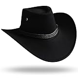 thuizen Men's and Women Classic Western Rolled-up