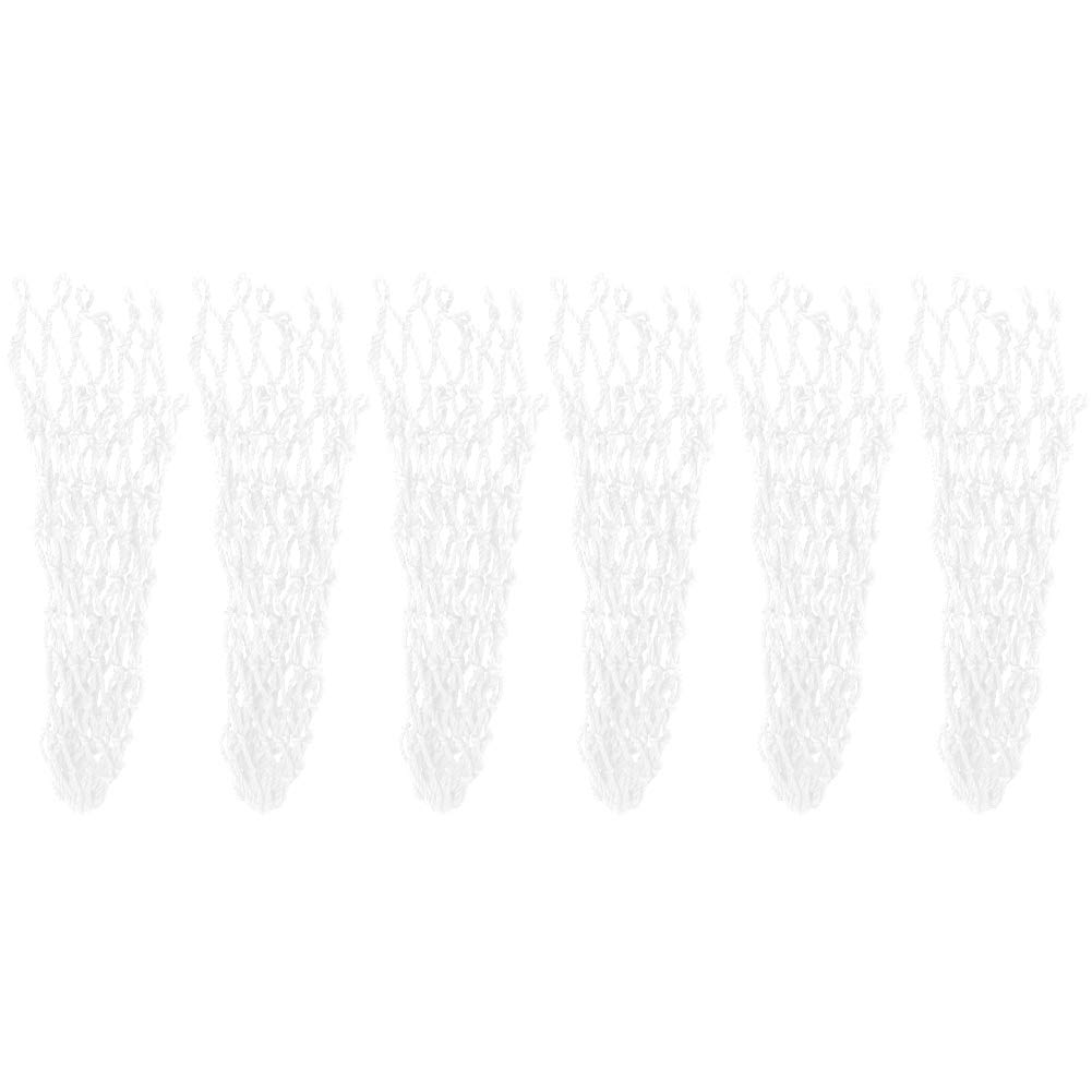 Demeras Billiards Table Pocket Cotton Thread Billiards Mesh Bag 6PCS/Set for Billiards Snooker(White)