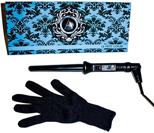 ATALI Curler 18/25mm with Glove Dual Voltage American Plug 110-240V 60Hz, Black