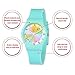 Zeiger New Cool Analog Easy Read Lovely Time Teacher Young Girls Teen Kids Wrist Watches, Rainbow Dial Silicon Band (Mint-green)
