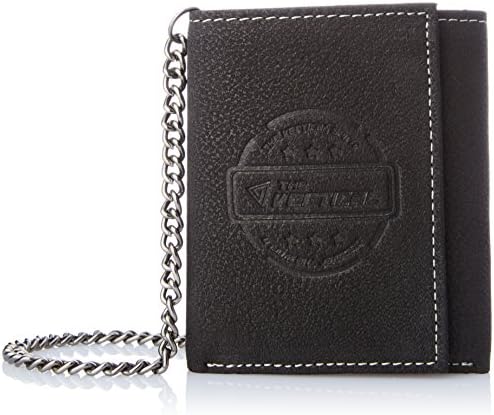 The VerticalRanger Leather Trifold Wallet for Men - Black, 7 Card Slots