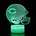 Deal Best NFL Team 3D Optical Illusion Smart 7 Colors LED Night Light Table Lamp with USB Power Cable (Chicago Bears)