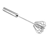 Stainless Steel Egg Whisk, Hand Push Rotary Whisk