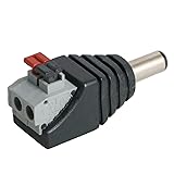 Aoje-Link 10 pcs Male 12V 2.5 x 5.5mm Push DC Power